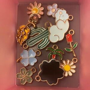 Colorful Enamel Charm Set